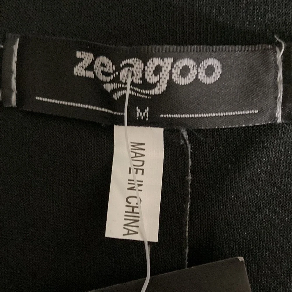 Zeagoo Cropped Faux Suede Open Front Raw Seams Jacket Size M New With Tag - Picture 8 of 11